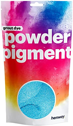 Hemway Grout Powder Pigment Metallic Ocean Blue 50g, Coloured Dye | for Grout, Cement, Concrete, Mortar, Plaster, High Colour Saturation