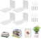 ELICNA Libreria Sospesa, 4 Pezzi Mensole da Muro per Libri, Scaffale Libro Sospeso, Mensole Invisibili Metallo per Camera da Letto, Soggiorno, Ufficio, Aula, Biblioteca