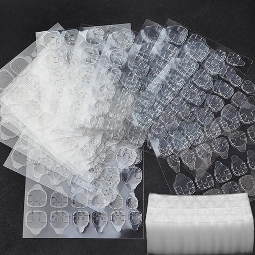 1440 Nagelkleber Pads, 60 Blatt Nail Glue Jelly Gel, Nagelkleber Aufkleber, Press On Nails Klebepads, Doppelseitiges Gelee Nagel Klebepads, Für Nagelstudio, Nail Art