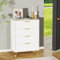 Lvhecforhm Commode, Meuble de Rangement avec 4 Tiroirs, Plafond Couleur Marbré Armoire, Scandinave, Commode Chambre Adulte, Commode avec Pieds en métal 60x34x92cm, Commode Blanc Laqué, Commode Chambre