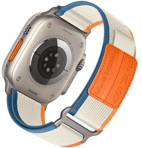 Trail Loop pour Apple Watch Bracelets Ultra 3/2 49mm 46mm 45mm 44mm 42mm 40mm 41mm 38mm iWatch Bracelet Homme/Femme,Nylon Sport avec Velcro Band pour Apple Watch SE 3/2nd Series 11 10 9 8 7 6 5 4 3