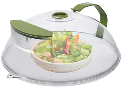 Cubierta para alimentos para microondas - Colador protector contra salpicaduras, utensilio de cocina, tapa para microondas con vaporizador de agua | Tapas transpirables fáciles para alimentos, cesta d
