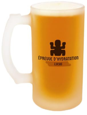 CADEAUX.COM - Verre À Bière Chope Personnalisé Prénom - Totem Message Personnalisable - Cadeau Anniversaire Homme ou Femme