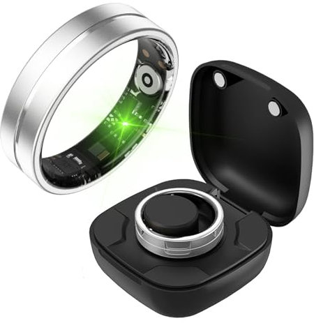 Smart Ring Moniteur de fréquence cardiaque, compteur de pas, traqueur de sommeil, anneaux de santé, calories et fitness pour Android iOS