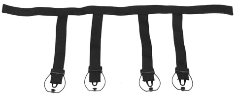 Parliky Ligas de Hockey Elásticas Negras XL Clips Antideslizantes, Cinturón Ajustable para Calcetines Deportivos, Soporte Cómodo para Hockey sobre Hielo y Fútbol, Accesorio Ligero