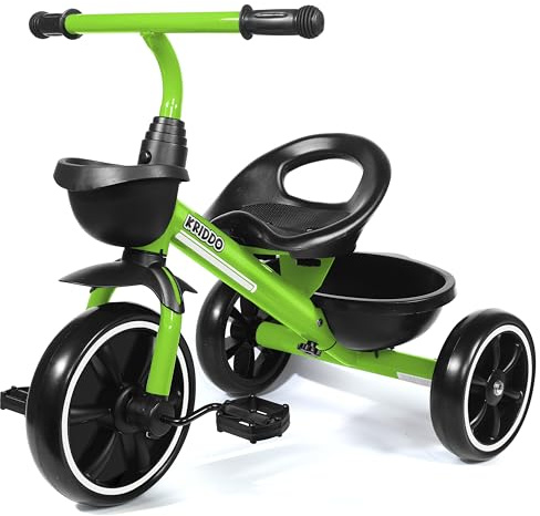 KRIDDO Tricycles Age 24 Month to 4 Years, Toddler Kids Trike for 2.5 to 5 Year Old, Gift for 2-4 Year Olds , Green