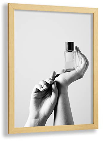 VO Design Jori Premium Massivholz Bilderrahmen Posterrahmen 80 x 120 cm in Farbe Natur Kunstglas Klar Maßanfertigung möglich