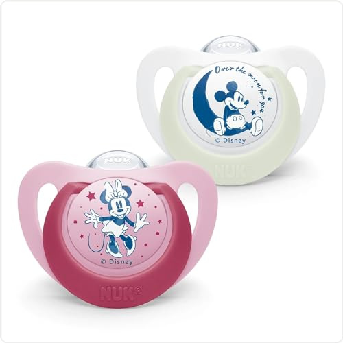 NUK Trendline Dummy, 6-18 Monate, BPA-frei, Silikon, Dummy, Disney Minnie, 2 Stück