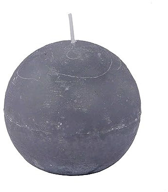 Kugelkerze Rustic Ø 80 mm (Frostgrau)