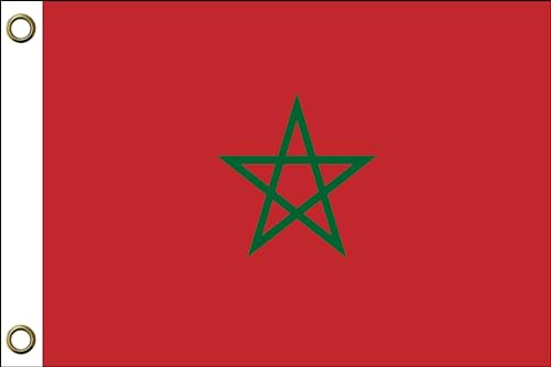 Drapeaux du Maroc | 150 cm x 90 cm / 90 x 150 cm | Résistant aux intempéries et durable | Polyester avec deux œillets