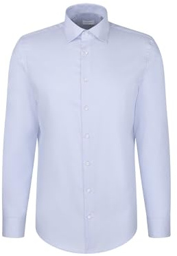 Silkesdekal herr business skjorta – X-Slim Fit – strykfri – Kent krage – långärmad – 100% bomull, blå, 38 SE