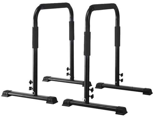 EFGETD Faltbar Klimmzugstange Freistehend Outdoor Dip Station Pull Up Bar Multifunktionale klimmzugstation Klimmzugstange für Heim Fitness Studio Krafttraining Workout(Schwarz)