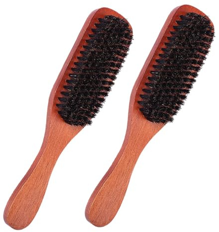 CALLARON 2pièces Lot de Peignes Bois Brosse à Poils Douce pour Coiffage et Massage du Chevelu pour Maison et Voyage