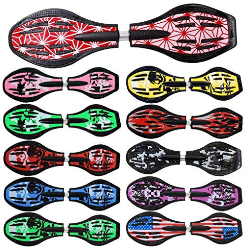 FunTomia Waveboard Original ABEC9 Kugellager inkl. Tasche (Verschiedene Farbdesigns) (Rot - Weiß)