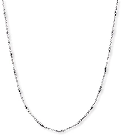 Engelsrufer Damen Anker Halskette Sterling Silber Rhodiniert - Silberelementen Verziert - In Zwei Längen - Karabinerverschluss - Länge: 48cm