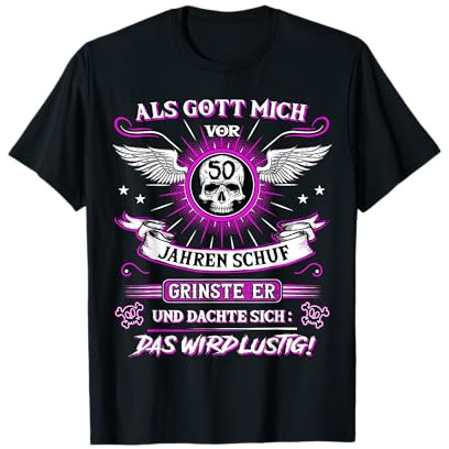 Als Gott Mich vor 50 Jahren Schuf grinste er 50. Geburtstag T-Shirt