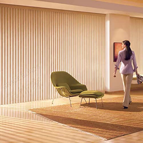 XINGWANGG Vertikaljalousie Lamellenvorhang Sonnenschutz Sichtschutz Jalousie,Verdunklungsstoff,Hitzeschutz,Lichtdurchlässiges Vorhang für Fenster Glastür,mit Zubehör,Anpassbar Größe (WxH:60cmx150cm)