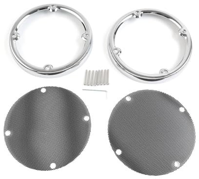 FSFY - Copertura posteriore per altoparlante Tour-Pak, in metallo, colore: nero, per Harley Touring Electra Glide Classic/Standard/Ultra Classic