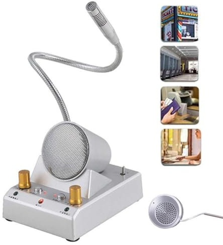 HACSYP Fenster-Gegensprechanlage-Lautsprecher – Zweiwege-Gegensprechanlage for Unternehmen, Gegensprechanlage, Sprechmikrofon durch Glas, for Bank, Theke, Geschäft, Restaurant
