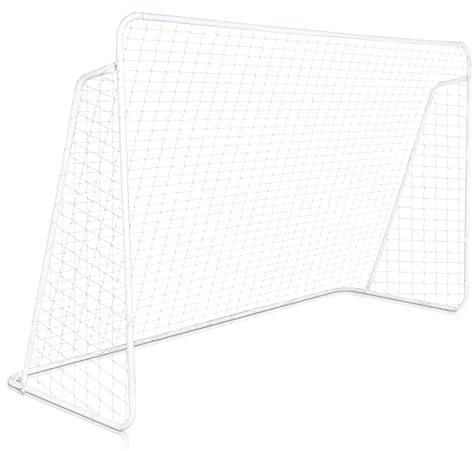 LALAHO Fußballtor Fußballtore für Kinder, Stabiler Rahmen aus Verzinktem Stahl, Geeignet für Fußballplätze, Terrassen, Strände