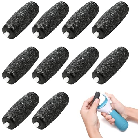 10 Scholl Ersatzrollen für Hornhautentferner, Extra Grobe Scholl Ersatzrollen, Pediküre Fußpflege Set | Extra grobe Nachfüllrollen für Scholl Velvet Smooth, Fußfeile Ersatzrolle für Hornhautentferner