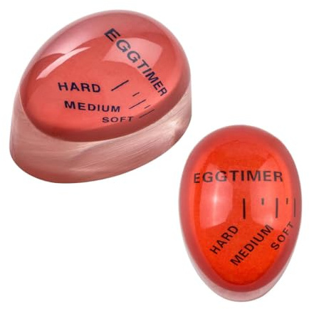 ECAVE Colour Changing Egg Boiling Timer Heat Sensitive for Soft Medium Hard | Reusable non-Electric Easy Read Display Perfect egg cooker