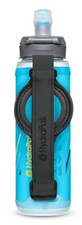 HydraPak SkyFlask Speed Handheld Running Water Bottle (350ml, Malibu) | Collapsible, Adjustable Strap, Lightweight, Spill-Proof Cap, Fast Refills, High Flow, Ambidextrous, for Running