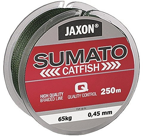 Jaxon Geflochtene Schnur SUMATO Catfish Wels Wallerschnur Braided Line 250m (0,09€/m) (0,45mm/Tragkraft 65kg)