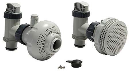 Intex Plastique 26005 Set de connexion pour accessoires de piscine, diamètre 38 mm, gris