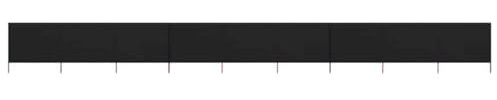 vidaXL Windschutzgewebe Faltbar Windschutz Sichtschutz Sonnenschutz Camping Balkon Terrasse Garten Zaun Strand 9-tlg. 1200x80cm Schwarz