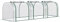 Outsunny Mini Serre de Jardin Mini Serre Tunnel Serre à tomates 3L x 1l x 0,8H m Acier PVC Haute densité Anti-UV 3 fenêtres avec Zip enroulables Vert et Transparent