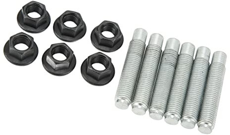 Aramox Auto Vorderer Auspuff Stehbolzen Satz, Kfz Auspuffkrümmer Stehbolzen Mutter Satz 800910550 902370029 Ersatz für Outback Forester Tribeca