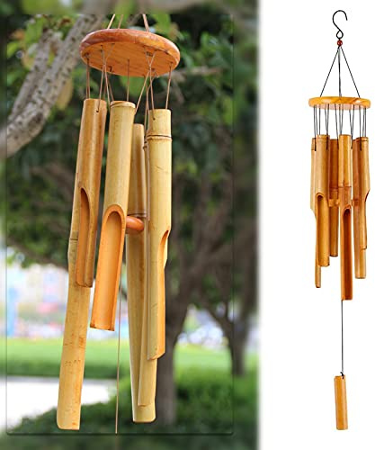 Windspiel Bambus,Hängende Windspiele für den Außenbereich,Musik Windspiele für Garten Yard Heimdekoration,Souvenir Geschenk für Vater, Mutter, Frau, Tochter, Freund