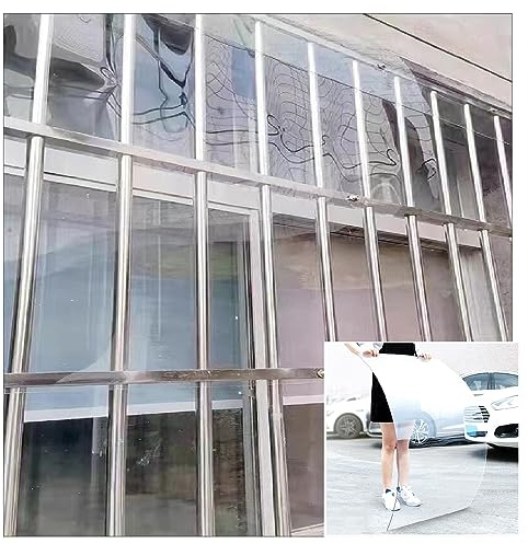 Clear Acrylic Plastic Sheet Polycarbonate Plastic Sheet, Transparent Heat-insulating Screen Greenhouses Cladding For Roofs, Carports, Canopies, Sunrooms And Enclosures ( Color : Clear-1mm , Size : 0.8
