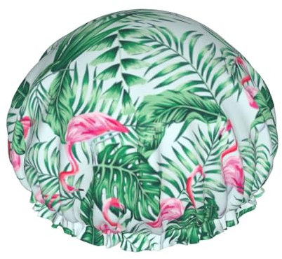 Duschhauben, elastische, wiederverwendbare, wasserdichte Kunststoff-Duschhaube, kompatibel mit niedlichem Kawaii-Donut-Einhorn, für Damen, Damen, Spa-Salon