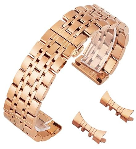 Cinturino for orologio in metallo da uomo e da donna da 18 mm, 20 mm, 22 mm, cinturino sportivo in acciaio inossidabile, cinturino in acciaio, cinturino a sgancio rapido, cinturino da polso(Rose Gold,