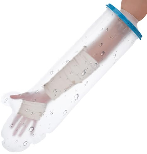 YUXIANLB Cubierta de yeso impermeable para ducha, vendaje protector de brazo elástico suave para adultos, muñeca, codo, antebrazo, protector de ducha reutilizable para lesiones, yeso protección cómoda