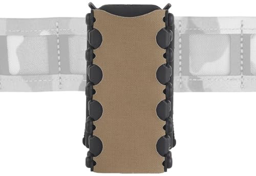 ZFFOZZ Pocchetto per Frecce d'arma da Pistola 9MM, Design Compatibile Molle e Clip per Cintura, Retenzione Elastica Regolabile per Allenamento su Campo, attività All'aperto e Airsoft(Tan)