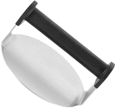 Angoily Presse à Viande INOX pour Hamburger Rond Lisse Presse Manuel Antiadhésive pour Galettes Uniformes Outil Facile à Nettoyer pour Barbecue et Grillades