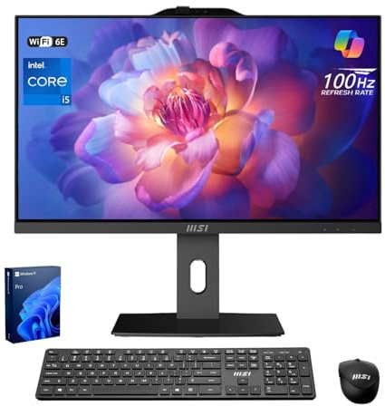 msi PRO AP242P Business All-in-One Desktop, 23.8 IPS FHD 100Hz Eye-Care Display, Intel Core i5-14400, 16GB DDR5, 1TB SSD, IR FHD Webcam, Wi-Fi 6E, HDMI, DP, Wireless KB & Mouse, Windows 11 Pro