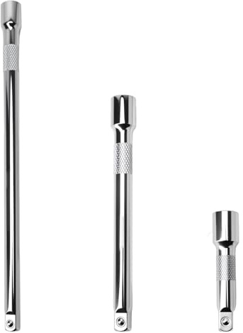 Rallonge Clé à Douille 3/8 Pouce Set – Rallonge Douille 3/8, Rallonge Cliquet, Extension Clé à Douille en Acier Chrome Vanadium, 75/150/250mm Rallonge Douille Cliquet pour Réparation Auto & Bricolage