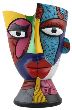 Vaso Scultoreo Per Flora - Accento In Ceramica Dipinta, Supporto Per Vegetazione Artistica, Elegante Portaoggetti Per Davanzale Della Finestra, Pezzo Decorativo Da Giardino Per Interni | Centrotavola