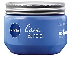 NIVEA Care & Hold Creme Gel, Styling Gel in 2 Packungen à 150 ml, langes Haargel mit Anti-Frizz, Creme-Gel für kurzes und mittellanges Haar mit Vitamin B3