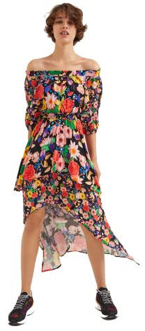 Desigual Vest_Ailea Vestido Casual, Multicolor, M para Mujer