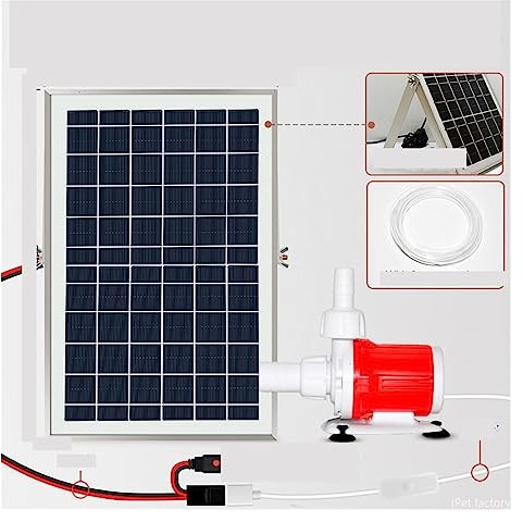 Solarwasserpumpe Solarwasserpumpe mit großem Durchfluss, Aquarium-Fischpumpe, Steingarten-Wasserfall-Brunnen, tauchfähig, Hydrokultur, Wasserkreislauf, Poolpumpe, Filter ( Color : 5V10W 5W Pump , Size