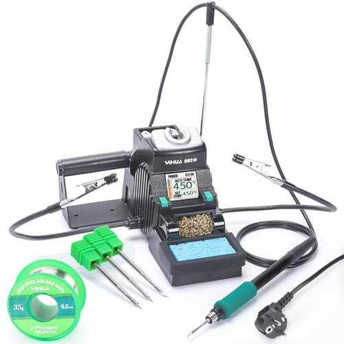 YIHUA 982-III Präzise Lötstation-Kit C210 - Kompatibel mit 3 Lötspitzen C210, bleifreiem Lötdraht, Schlafmodus, automatischem Standby, Spitzenwechsel-Slots, Vollfarb-Display.