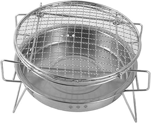 Gasgrill Outdoor BBQ Grill Holzkohlegestell Rost Mini Rundgrill Tragbarer Campingtopf Backen Kochgrill Barbecue Mesh Holzkohleofen