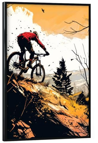 artboxONE Poster mit schwarzem Rahmen 90x60 cm Sport Radsport Kunst D - Bild Sport Fahrrad Fahrrad