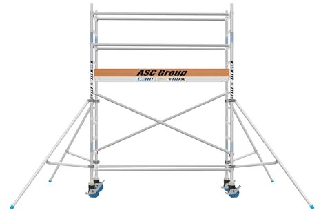 ASC Rollgerüst 75 Quick Lock, Arbeitshöhe 4,3 m 1.90 m Holz - Leitergerüst - fahrbares Gerüst - Alu Gerüst fahrbar - Gerüst Alu