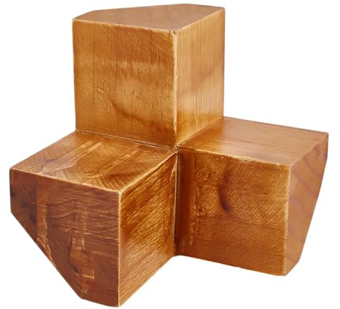 BENECREAT Herramienta de cuña angular de vidrio de color madera, plantilla de soldadura de vidrio de colores, herramienta de cuña de ángulo 3D para proyectos de vidrio, manualidades